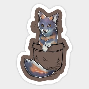 Pocket Cute Channel Island Fox Sticker